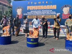 Bea Cukai Magelang musnahkan 3,3 juta batang rokok ilegal