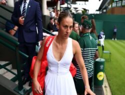 Heboh Petenis Cantik Ukraina Kenakan Gaun Pengantin di Wimbledon